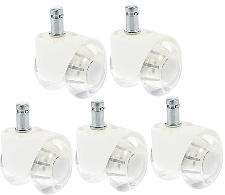 Angoily 5 Rotelle Per Sedie Da Ufficio Universali Per Tappeti Sedie Girevoli Rotelle Di Ricambio Per Mobili Rotelle Di Ricambio Per Sedie Da Scrivania In Poliuretano Bianco