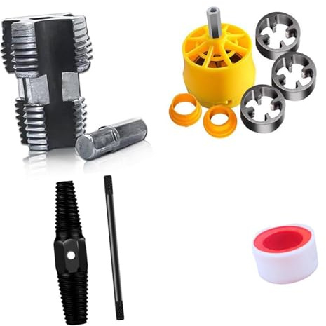 Set di sili per Filettatura di Tubi compatibili con Trapani elettrici, Kit per Filettatura di Tubi in PVC con Varie Dimensioni di filiera per un'idraulica efficiente