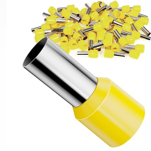 BUNTOR - Kit di 60 puntali per cavi isolati da 25 mm², ghiera per cavi da 25 mm² x 18 mm, connettori a crimpare per cavi, ghiera per collegamento cavi