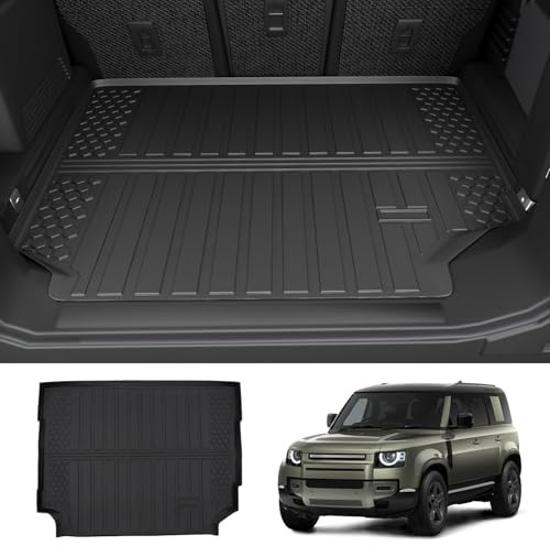 Tecbaba Cargo Liner Compatible with 2020-2026 Lander Rover Defender 110 Trunk Mat Cargo Mat TPE Durable Waterproof 2025 Defender 110 Accessories