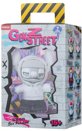 MINISO Disney Stitch GenZ Street Series Blind Box, Vinyl Pendant Plush Surprise Box Figure Model Random Design Collectible Toy for Home Decor Birthday Gifts (Random One Figure)