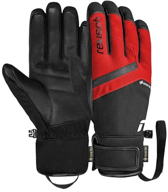 Reusch Booster Gore-TEX Gants de Ski Unisexes – Imperméables, Coupe-Vent, Respirants, Isolation R-LOFT, Cuir végétalien, Softshell Premium, Cuff serré, Sports d'hiver pour Homme et Femme