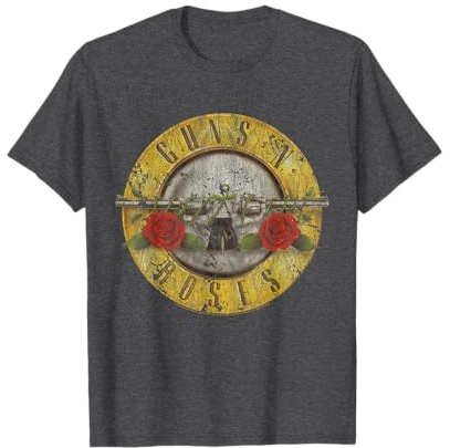 Ufficiale Guns N' Roses Logo Vintage Grigio Maglietta