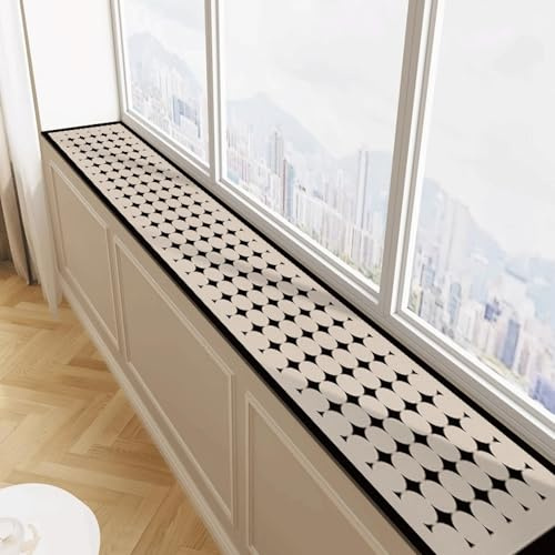 Narrow Window Sill Pad, Absorbent Windowsill Protector Mat for Balcony Ledges and Reading Nook, Dustproof Bench Cushion,