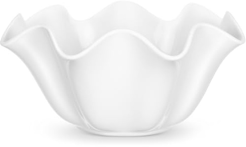Happyyami Cuenco de Cerámica Blanco de 880ml para Servir Ensalada y Sopa, Resistente al Calor y Multifuncional, Adecuado para Hoteles y Restaurantes
