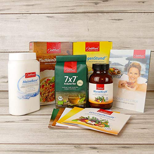 P. Jentschura BasenKur - 30-Tage Anwendungs-Set mit WurzelKraft, MorgenStund, MeineBase, 7x7 KräuterTee und TischleinDeckDich