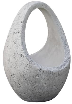 gartendekoparadies.de Ostern - Blumenkorb, Pflanzkorb, Pflanzgefäß aus Steinguss, H. 50 cm, Ø 33 cm, 8 Liter, 18 kg, frostsicher für Außenbereich