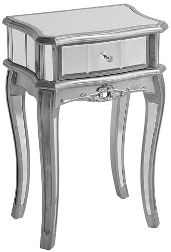 Beliani Konsolentisch im Glamour Stil Spiegeleffekt Silber Somma