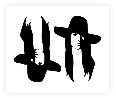 4R Quattroerre.it 15862 Pegatinas precortadas superformadas para Coche Penélope DX+SX, Negro, 10 x 12 cm