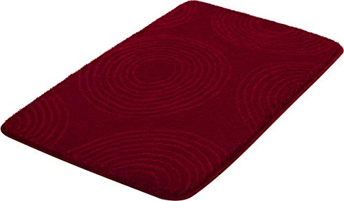 Kleine Wolke Badteppich Cosima, Granat 55 cm x 50 cm WC-Vorleger mit Ausschnitt rot