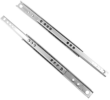 1 paire de glissières de tiroir en métal à roulement à billes pour tiroir Furmiture (longueur 342 mm) 17 mm