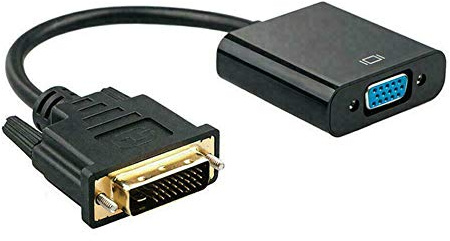 Adattatore K30 DVI a VGA DVI-I 24 + 1 maschio a VGA femmina convertitore digitale a analogico, adatto per PC Laptop Monitor Full HD 1080p