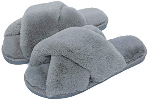 Fadezar Pantofole Peluche Donna Ciabatte da Casa Comode Invernali Moda Scarpe Sandali Slippers