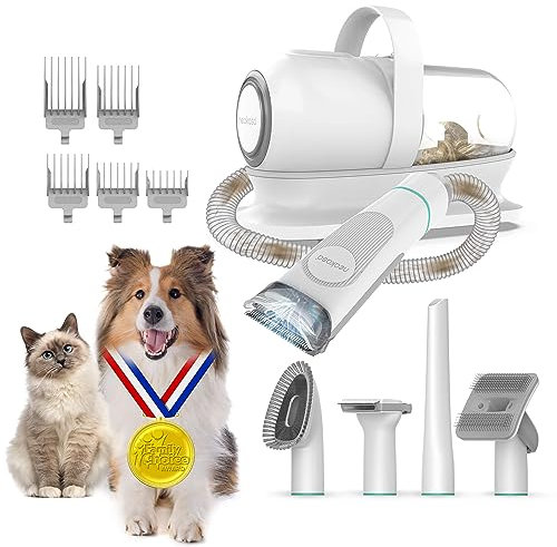 Neakasa P1 PRO Kit per toelettatura e aspirazione a Vuoto per Animali Domestici, Tosatrice per Cani e Gatto Pelo Lungo Professionale, con spazzole per Cani e Altri 5 Strumenti per la toelettatura