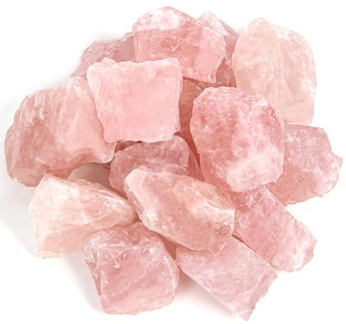500 grammes Pierres Brutes Quartz Rose – Cristaux de Quartz Rose Naturels pour Décoration, Tournage, Loisirs Créatifs & Collection