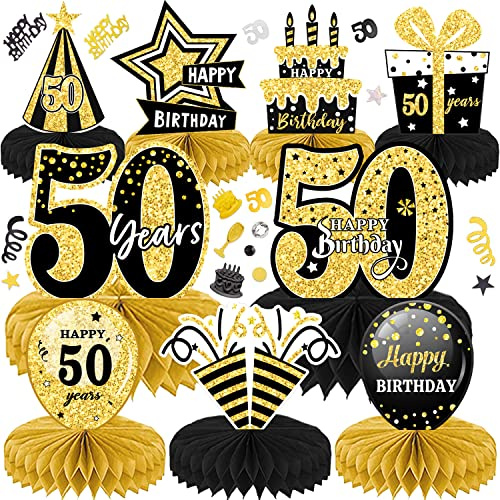 LWAIX Centrotavola Compleanno Set 10pz 50 Anni Centrotavola