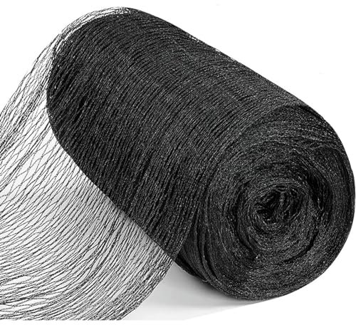 Vocray Pond Netting for Leaves 4.5x6M, 1.2 Cm Fine Mesh, Woven Pond Net Cover to keep heron away, Pond Leaf Net Protecting Koi Fish from Raccoons, Birds, Cats & Predators, 14 Pcs Stakes Included