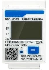 1 pièces DDSU666 DTSU666 Compteur d'énergie électrique Multifonction programmable V, A, W, KWH, VAR, MODBUS RS485 Compteur d'énergie électrique onduleur Solaire photovoltaïque (Color : DDSU with 100A
