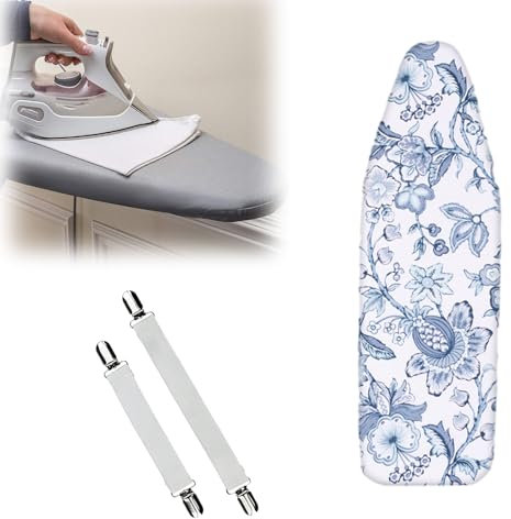 Ironing Board Cover And Pad 104*46cm Ironing Board Cover, Ironing Board Covers, Heat Resistance Metallic Ironing Board Cover, Elasticated Ironing Board Cover, Equipped with Elastic Rope ( Color : A ,