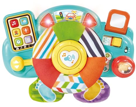 VTech-Baby Baby volante Juegos y actividades, Colgante para cochecitos, Silla de paseo, Juguete para el carrito, Regalo bebés +6 meses, Volante interactivo, Contenido en español