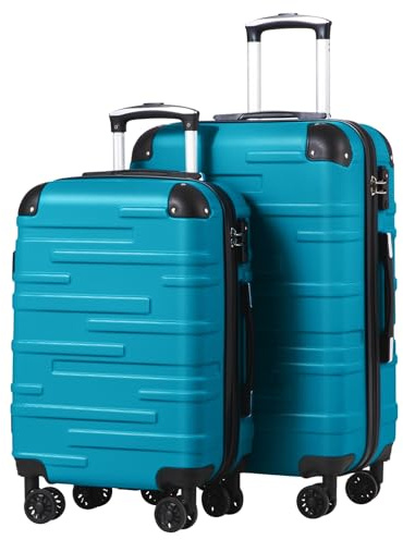 COOLIFE 2-TLG Kofferset, M+L, leicht Reisekoffer mit TSA, ABS-Hartschale