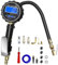 Gvolatee manometro presion neumaticos, manómetro presión neumáticos, inflador ruedas neumático con Manguera, Alta Precisión digital pressure gauge, 4 Unidades de Medida, para Bcicleta, Motocicleta