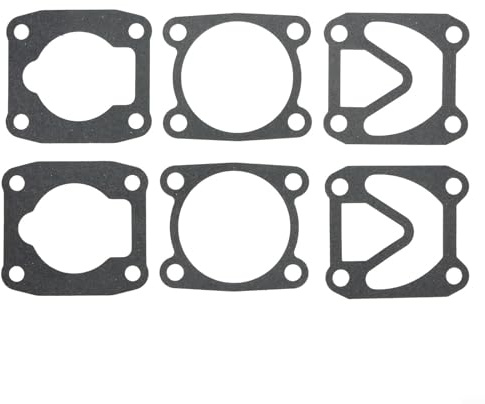 Kit di 6 guarnizioni di ricambio per compressore d'aria, in plastica, per compressori d'aria, adatto per distanza tra i fori: 48 mm/62 mm