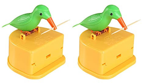 Sefdrert 2 x Zahnstocherspender für Vögel, automatische -Zahnstocherbox, Zahnstocherhalter