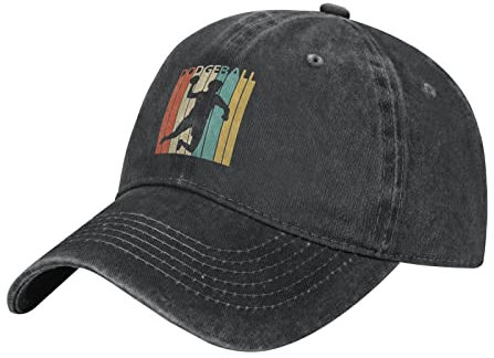 Unisex Sport Mütze, Vintage Völkerball Flat Hüte Verstellbar,Uv-Schutz Mütze Hip-Hop-Hut Für Damen Erwachsene Reisen