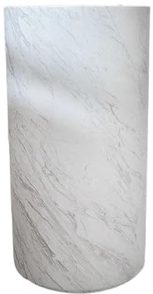 Fregadero de pedestal Lavabo de pedestal de lujo, lavabo de pedestal de mármol, lavabo de pedestal hueco, lavabo cilíndrico de pie for baño, lavabo de tocador de hotel, desagüe emergente no incluido L