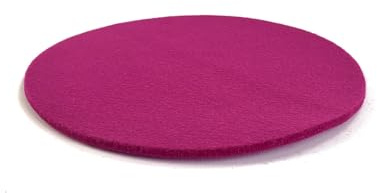 Untersetzer aus Filz, 5 mm dick, rund, D 16 bis D 30 cm, 20 Farben, Tisch Sideboard Regal Kommode Blumenvase Topf Teller Schüssel Pfanne (102 Purpur, D 30 cm)