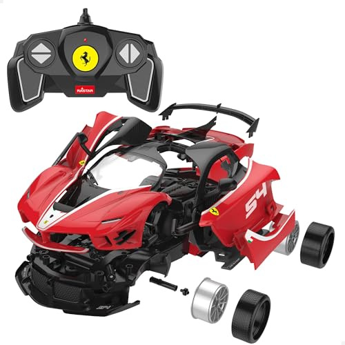 ColorBaby Spåra Ferrari radiostyrd bil - FXX K, röd racerbil, barn- och vuxenbilar, radiostyrd bil med fjärrkontroll, radiostyrda bilar (46980)
