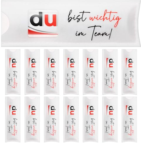 Namalu 15 Stück Team Geschenke Kompatibel mit Duplo Schokolade, Weiß | Du Bist Wichtig im Team, Schokoriegel Hülle Filz, Klein Dankeschön Geschenk, Für Kollegen Mitarbeiter, Ohne Schokolade