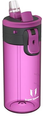 Sparrow Borraccia - 500ml, 750ml, 1L - TouchFlow Bottiglia Senza BPA - Senza Perdite Borraccia Cannuccia - Borracce Sportiva Flusso Rapido Con Un Clic per Scuola, All'aperto