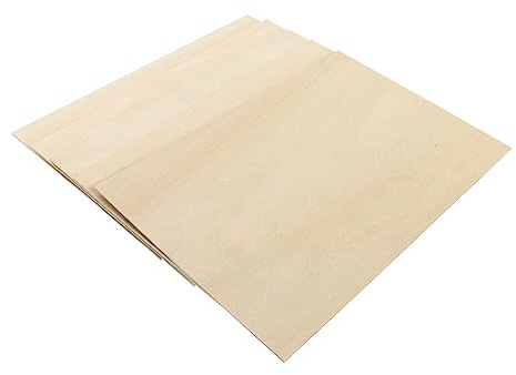 ERINGOGO 5pcs Basswood Plywood Blank Wooden Piece Smooth Surface Painting Board for Pyrography Models
