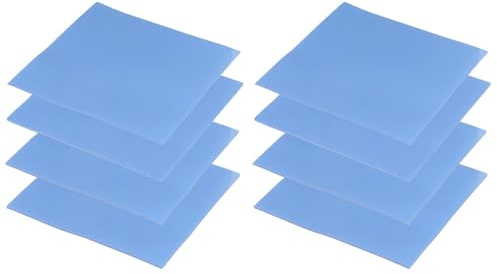 PATIKIL Thermal Pads 100x100mm，0.5mm+1mm+1.5mm+2mm, 8 Pack Silicone Cooling Thermal Pad for CPU GPU IC PCIe M.2 2280 SSD NVMe Heatsink, Blue