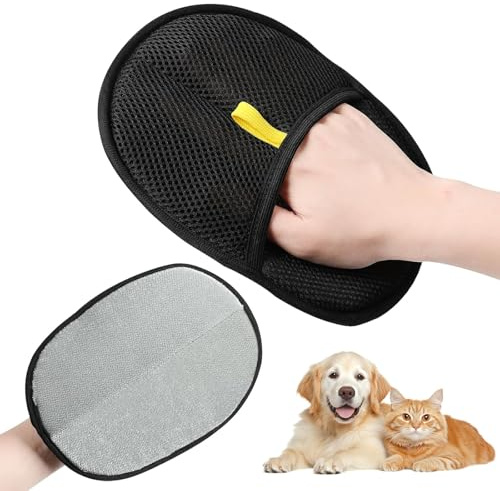 Lonnalee Fellmagnet Handschuhe Doppelseitig für Hunde & Katzen, Fellhandschuhe Fingerlos Katze, Wiederverwendbare Fell Magnet Handschuhe Für Haustiere, Kleidung, Sofa