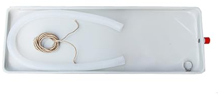 Bandeja de Goteo del Aire Acondicionado Material Galvanizado, Con Tubo Drenaje de 2m, para Unidades Interiores de Aire Acondicionado(81 * 24cm)