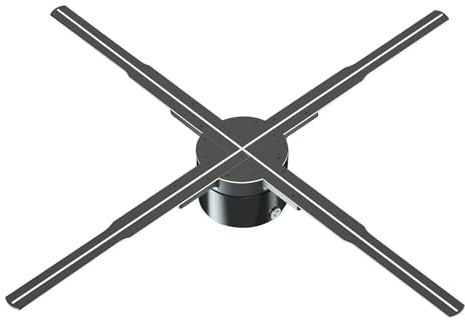 Proiettore Olografico 3D Con Display Pubblicitario, Lettore Montato A Parete, Ventilatore 3D Naked Eye 2K HD LED Photo Video Con 576 LED