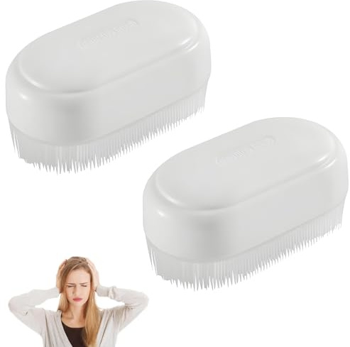 2 spazzole sensoriali per massaggio terapeutico con setole morbide, in silicone, per stimolazione tattile e supporto per autismo, esigenze sensoriali, uso domestico per adulti