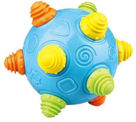 Aktivitätskugel Für Kinder – Weicher, Strukturierter Sensorischer Ball, Motorikspielzeug, Musikalischer Hüpftrainer, Interaktiver Schüttelball Mit Leuchtendem, Lustigem Aufbau | Weiche Strukturierte S