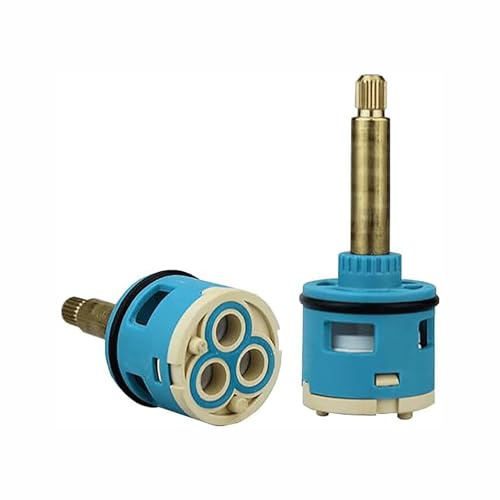 33mm Ceramic Tap Cartridge, Shower Faucet Cartridge Replacement Brass Shower Cartridge 3-Way Panel Diverter Cartridges Ceramic of Valve (33-96MM)