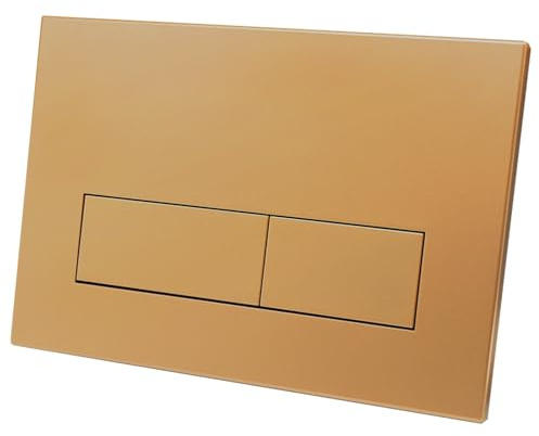 Fixnorex Plaque de Commande WC Mat pour Geberit Sigma 01/20/30 Or | Déclenchement Double Chasse pour UP300 & UP320, avec Cadre et Leviers de Chasse, Dimensions 245 × 164 mm