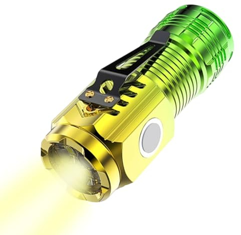 Mini lampe torche LED - Lampe de travail rechargeable lumineuse et étanche, lampe de travail avec clip et base magnétique | pour le travail, réparation de voiture, voyage, maison, pêche de nuit