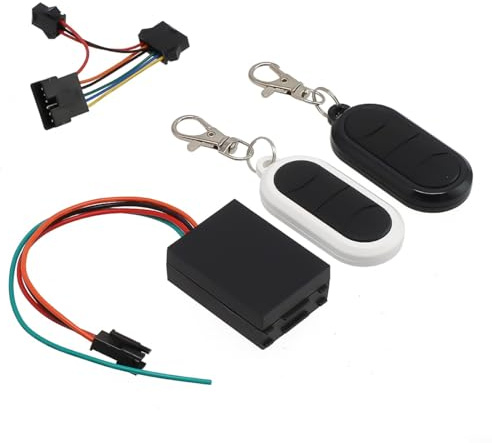 MoSundi Alarm Wegfahrsperre für Elektroroller, 36–72 V, Doppelschalter, Anti-Diebstahl-System, für Dualtron Thunder Victor Ultra ABS, Schwarz (C)