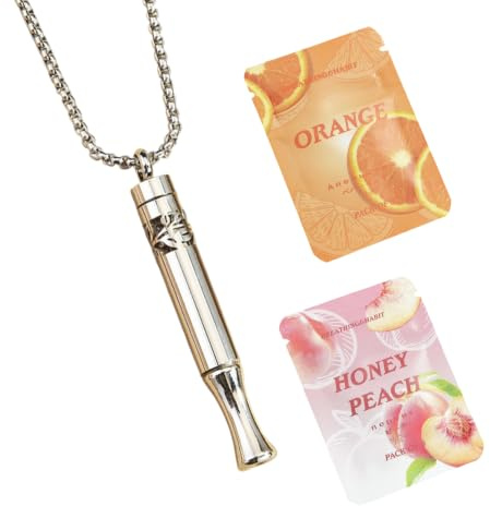 JOVYTH Collar de Respiración Dejar de Fumar, Resistencia Ajustable, Filtrado con Aromaterapia, Almohadillas núcleo de algodón de reemplazar Sabor de Frutas, Perfecto para Relajación Diaria
