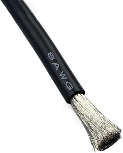 Elektrisk ledning, Rörhus 5 meter elektriska elektriska kablar for bilfordon ledningar 8AWG 10AWG 20AWG 22AWG 24AWG, Koppartråd Silikonkabel Jordelektronik (Färg: Röd, Storlek: 26 AWG)(Black,12 AWG)