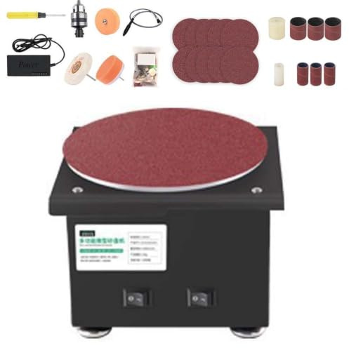 Levigatrice a nastro e disco da banco per metallo, rullo abrasivo da tavolo con base in ghisa, smerigliatrice a nastro rotante 20/40mm e levigatrice a disco 150mm per levigatura legno officina(9)