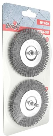 Elektrische Fugenbürste Ersatzbürste Nylon 2er Set Fugenreiniger: Kunststoff Fugen Bürsten Set 2 Stück für Grizzly Tools AFB 18Li, AFB 18 Lion
