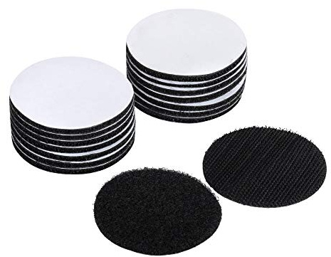 BRAVESHINE 38mm große runde Klettpunkte selbstklebend, extra stark Schwarz | 16 Paar Klettband rund, selbstklebendes Klettband zur Befestigung für Basteln, Heim und Büro